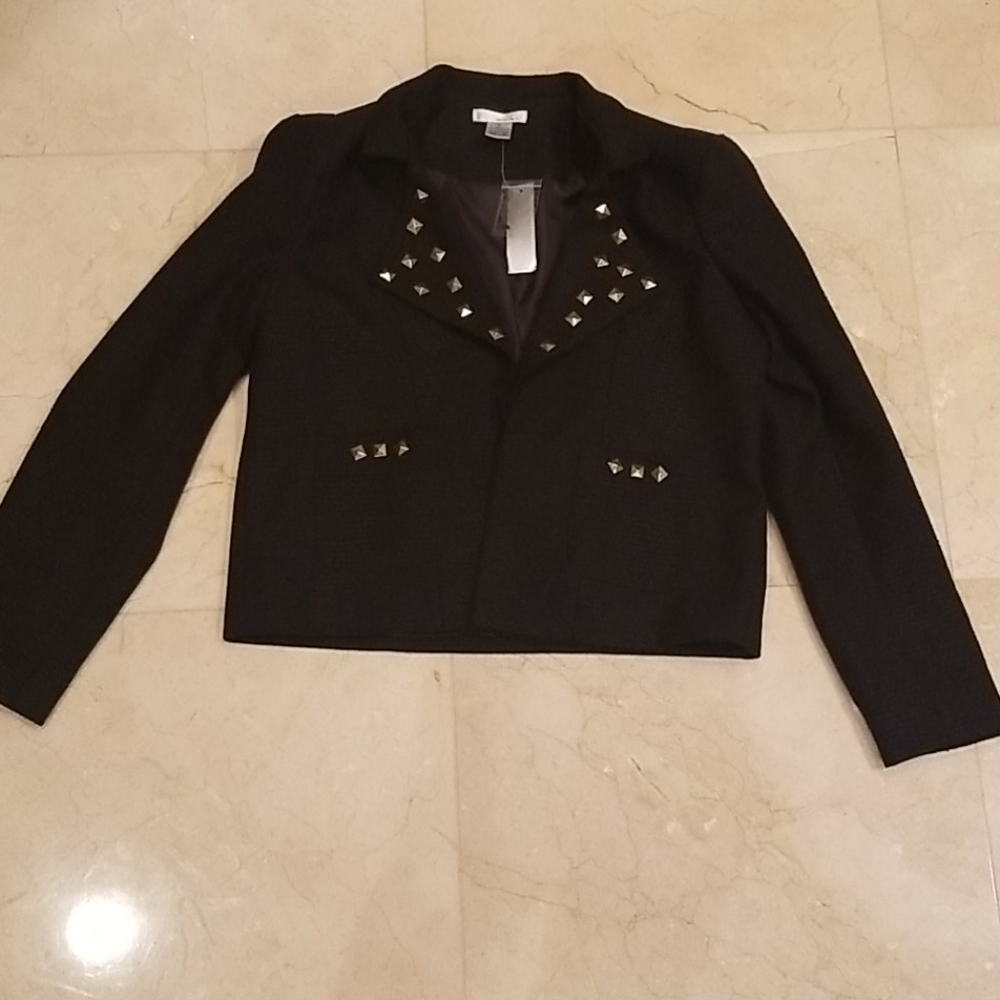 NWT Black with Gold Studs Jacket WD.NY